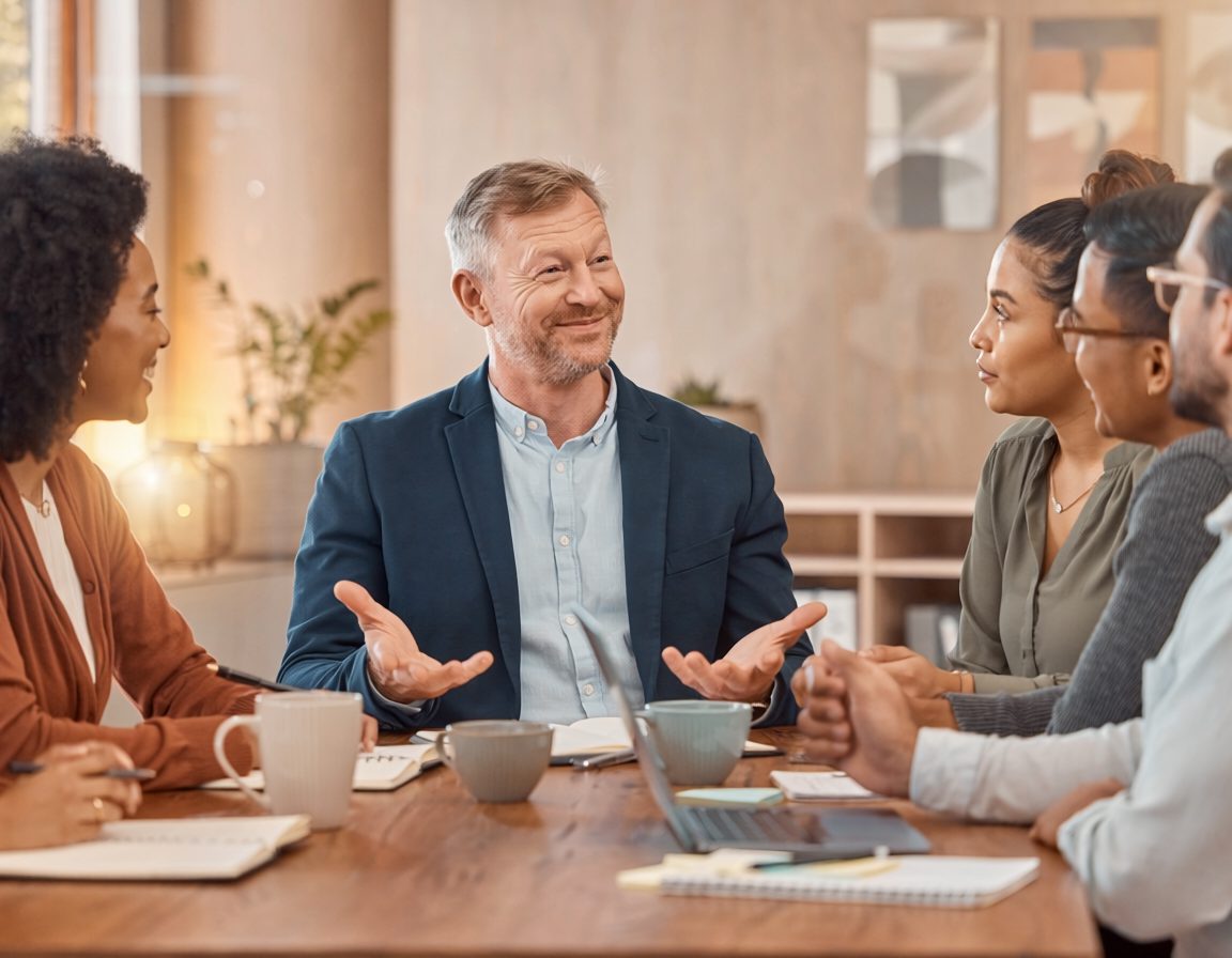 A nonprofit leadership team working together.