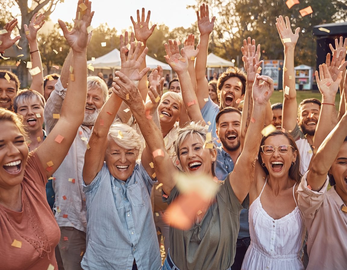 Supporters celebrating during a community fundraising campaign.